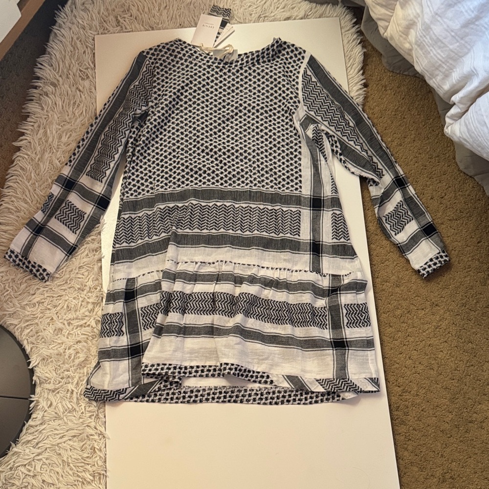 Cecilie Copenhagen Monochrome Houndstooth Top